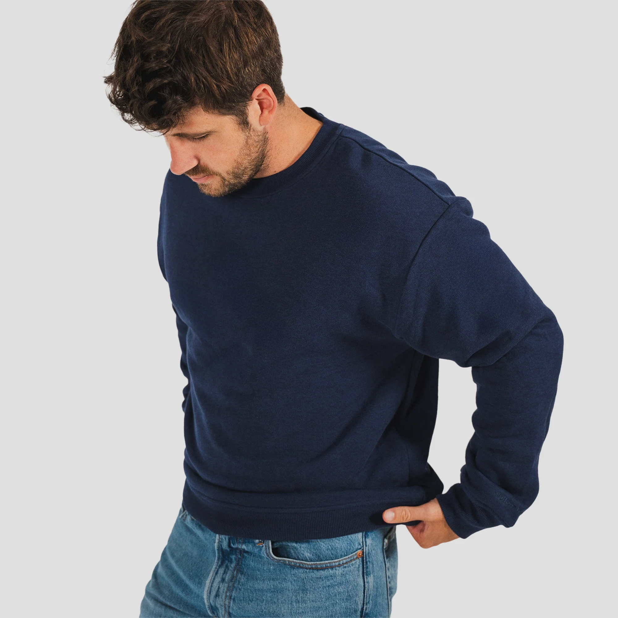 Men's AlpacaCloud® Heavyweight Crew Neck Sweatshirt - Image 3
